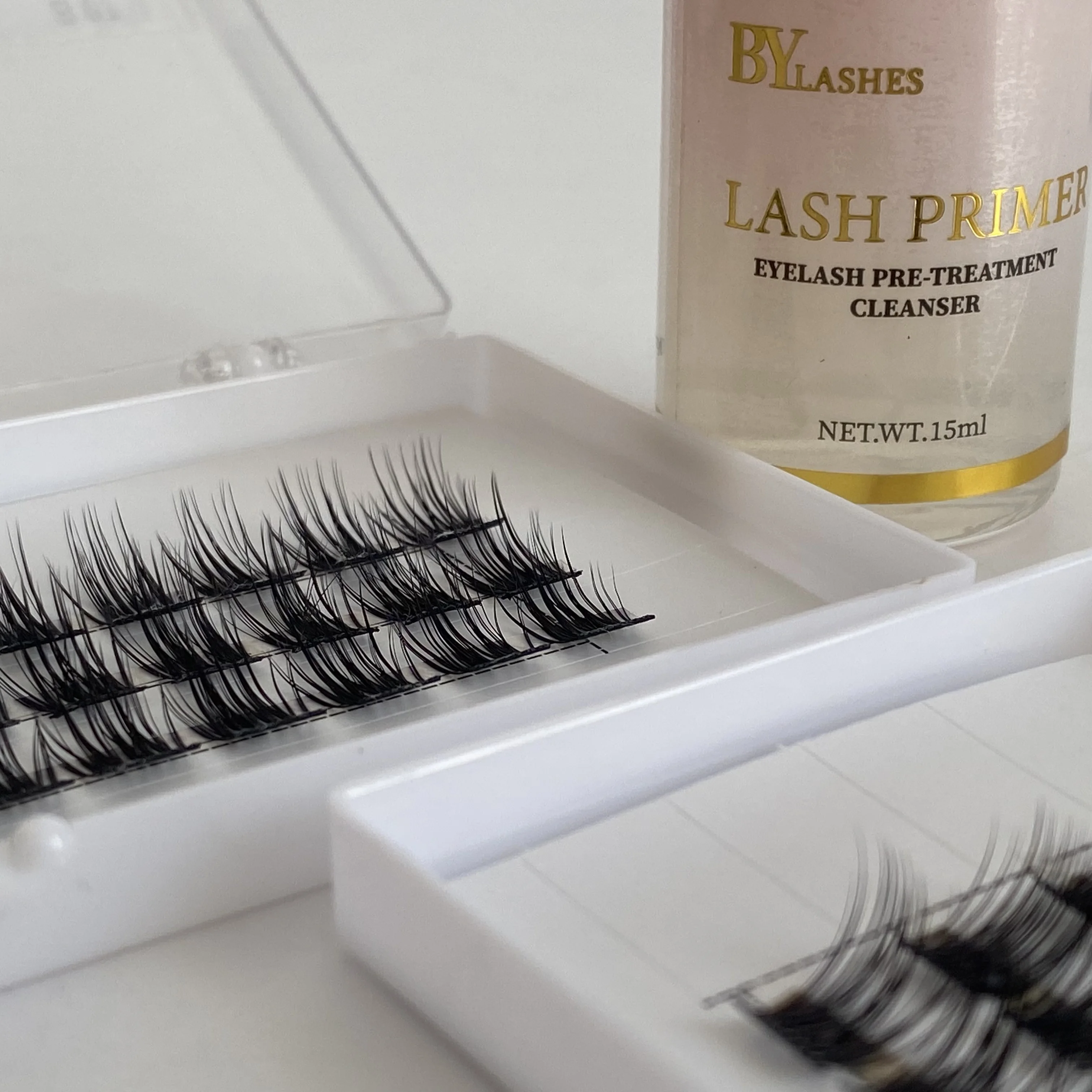 wholesale glue-base Diy Lash Extensions kit faux mink lash cluster D C curl individual 3D cluster Segments Lashes kit
