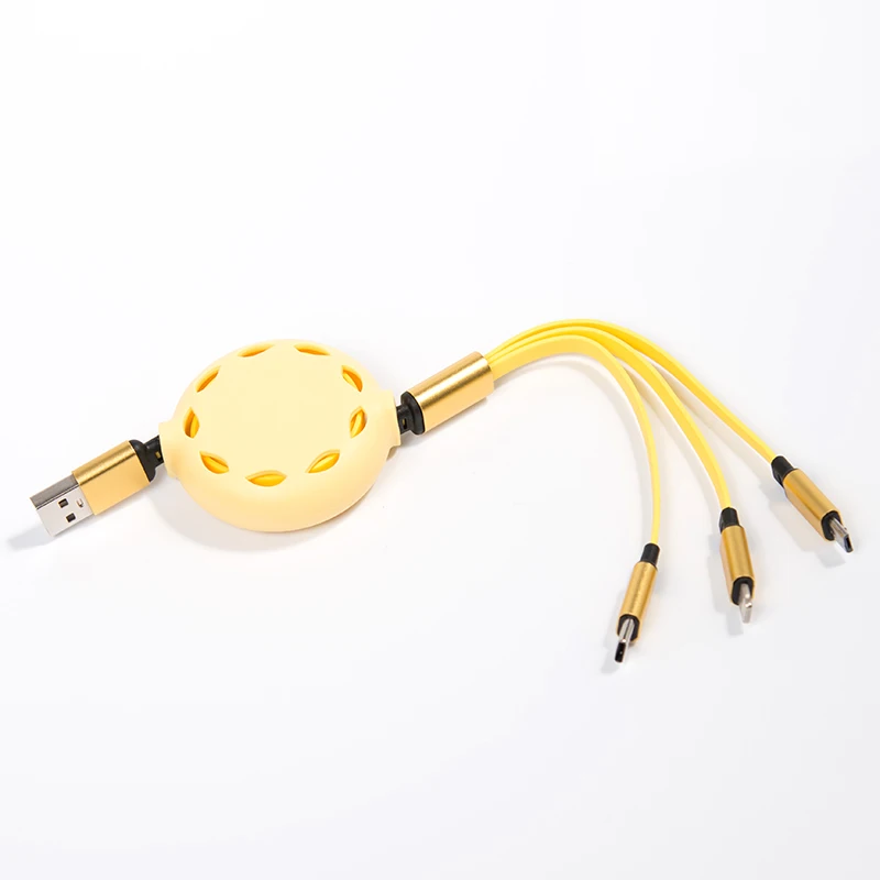 2021 Factory wholesale data cable all 3 type Multi-purpose data cable typec USB to TYPE C 3 in 1 fast charging cable