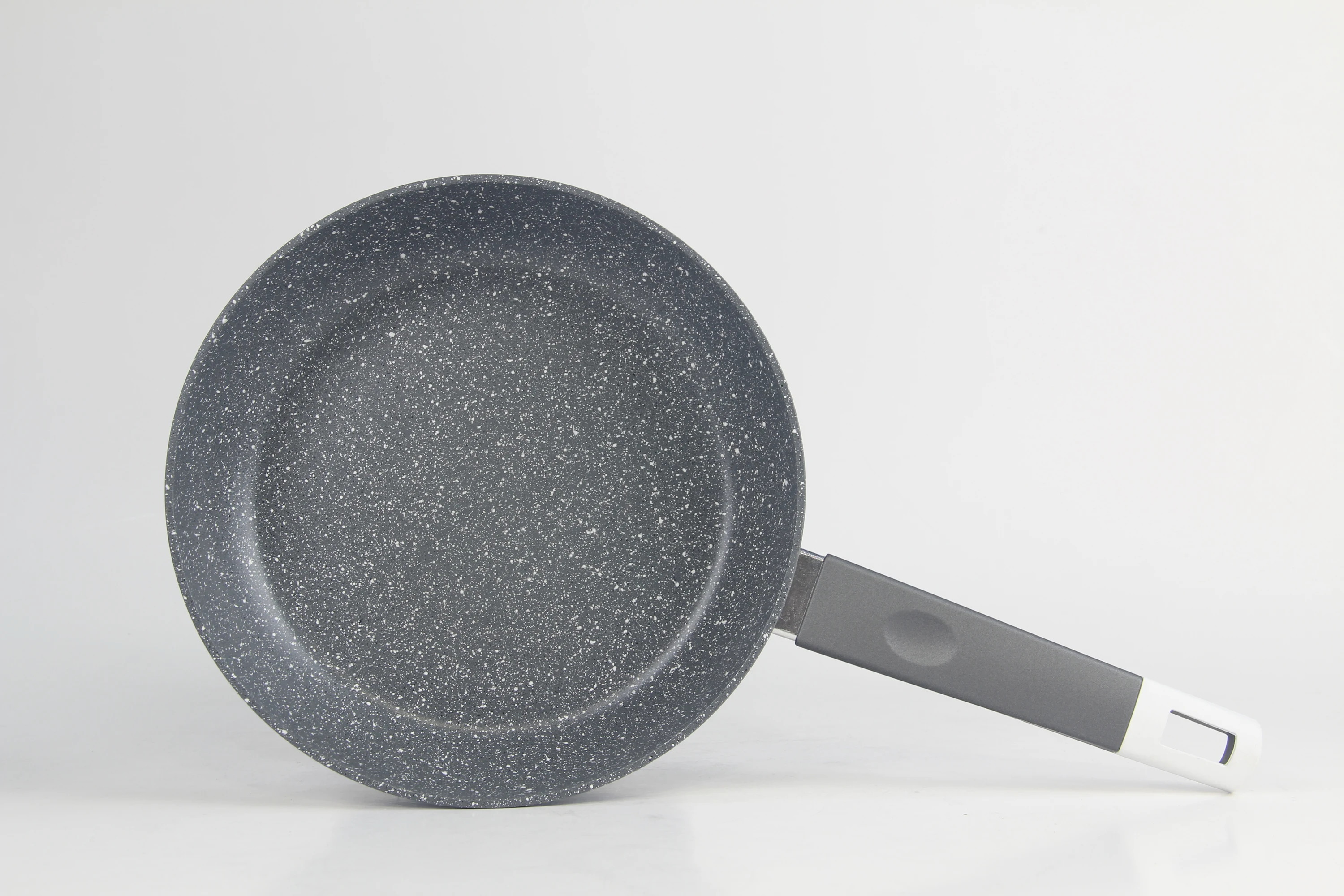 Marble Look Triple-layered Nonstick Coating Aluminum Forged Nonstick Frying Pan with Silicone Handle