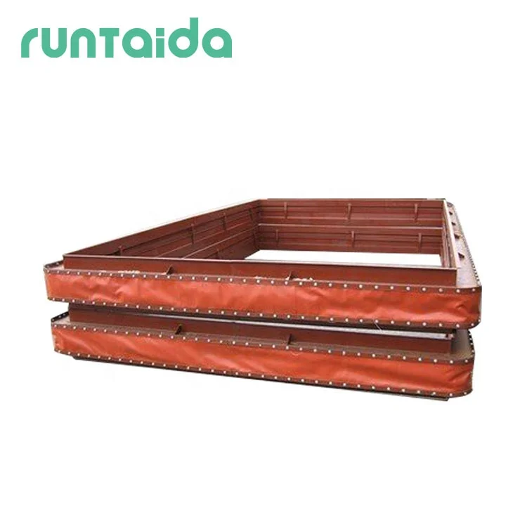 Customize high temperature hot air dust square exhaust non-metal rectangular compensator fabric expansion joint