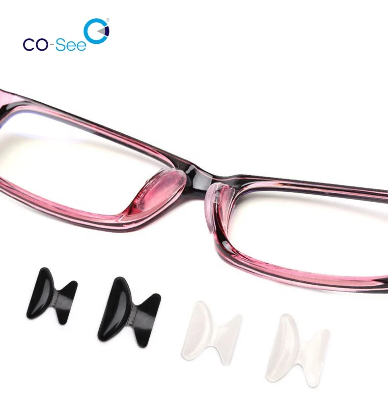 Butterfly Shape Soft Super Sticky Backing Silicone Anti-slip Eyeglass Nose Pads for Reading Glasses, Sunglasses