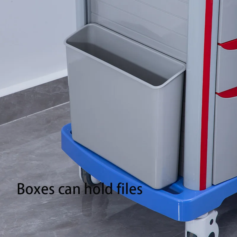 China factory best sell High Quality Medical ABS Emergency Trolley Mobile Crash Cart Anesthesia Trolley For Hospital Use