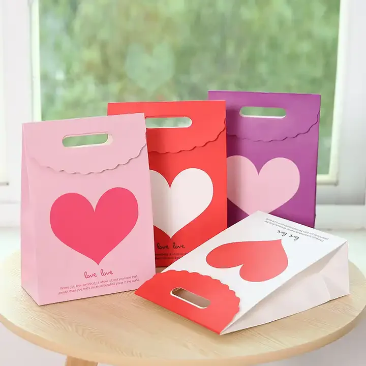 Valentines day gift bags fashionable flip wedding gift bags for guest