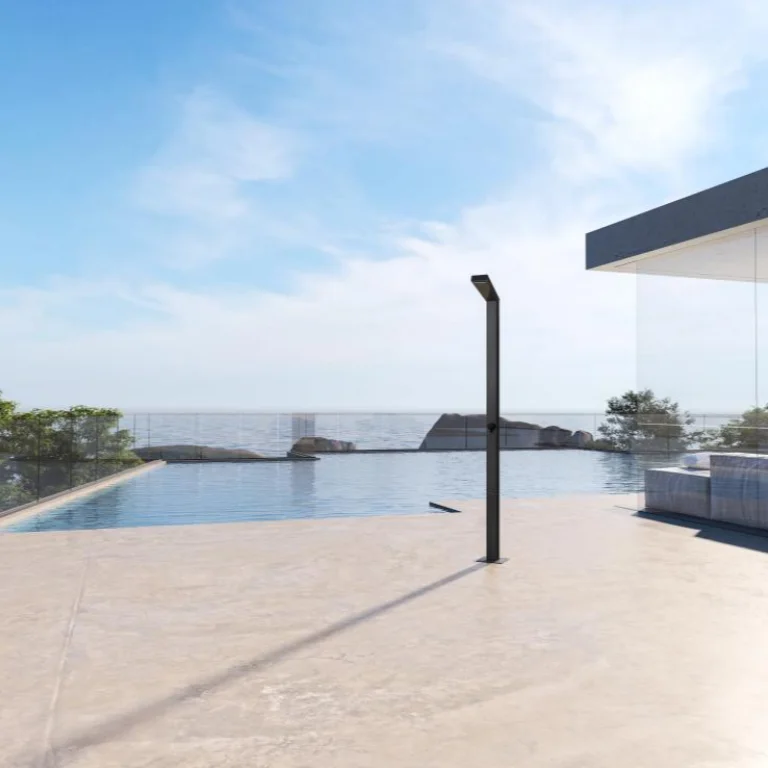 Black 316 brushed finish stainless steel outdoor shower column garden beach freestanding shower for swimming pool S31-2