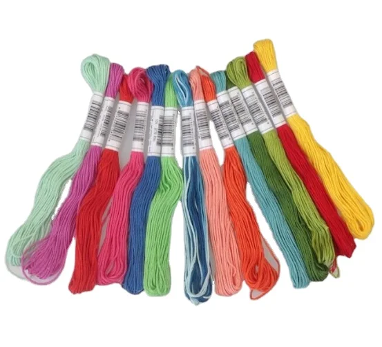 Embroidery Floss High Quality 100% Egyptian Cotton  Cross Stitch Thread customized color