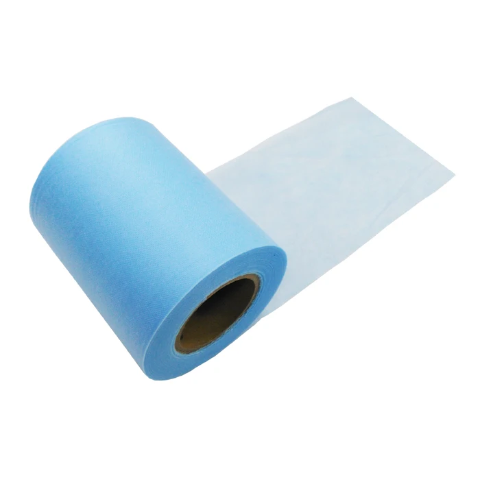 
SS Spunbond Non Woven Fabric for Hygiene Products Anti Bacterial PPE Blue and White Non woven Fabric 