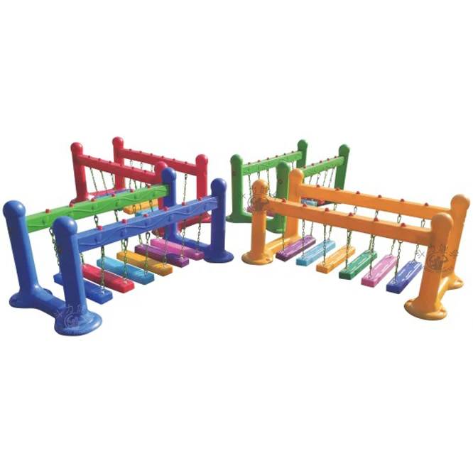 Dream kids outdoor indoor plastic floating balancing swing bridge toy set playground equipment for children
