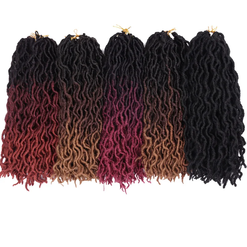 Synthetic Gypsy Locs Extension Jumbo Braids Freetress Wavy Curly Crochet Braid Hair Goddess Faux Locs