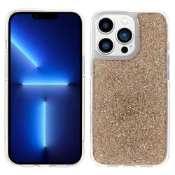 DFANS For iPhone 14 Pro Max 6.7 inch Phone Case Full Glitter Decorated Protective Case PC TPU Hybrid Anti-Scratch Cover