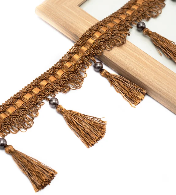 Curtain lace tassel hanging fringe curtain fabric decoration bottom edge splicing lace wedding lace pearl hanging fringe