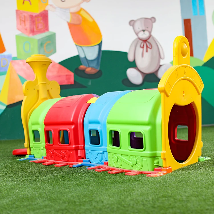 Happy train plastic tunnel play for kids