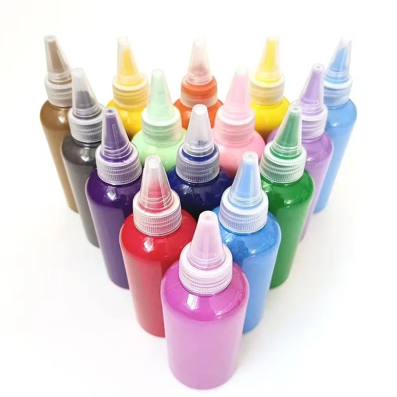 High Quality New Arrival Acrylic Pouring Paint Fluid Art Set for Bear Toys and Canvas