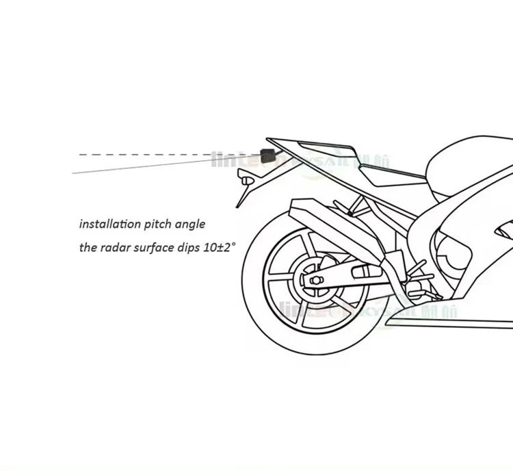 77Ghz Motorcycle BSD Radar for Rider Blind Spot Detection Alert System