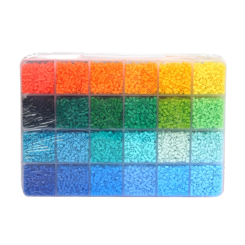 Buy 48 Colors Beads 2 Boxes Set mini 2.6MM Artkal Perler beads kids grid packing