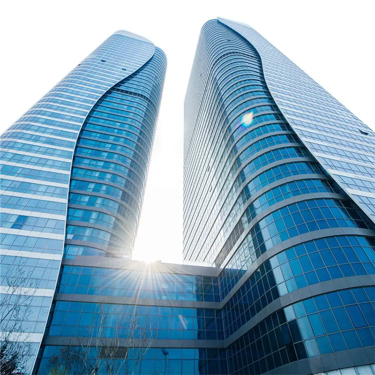 High-rise Buildings Double Glazing Aluminum Glass Curtain Wall