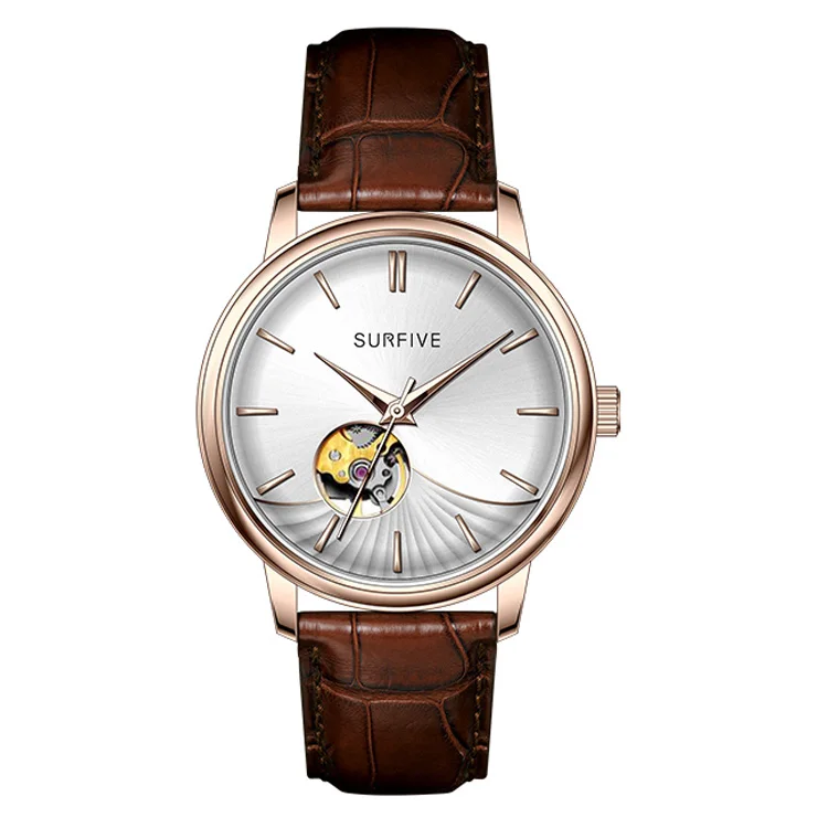 oem high quality customized waterproof stainless steel wrist automatic men wrist watch