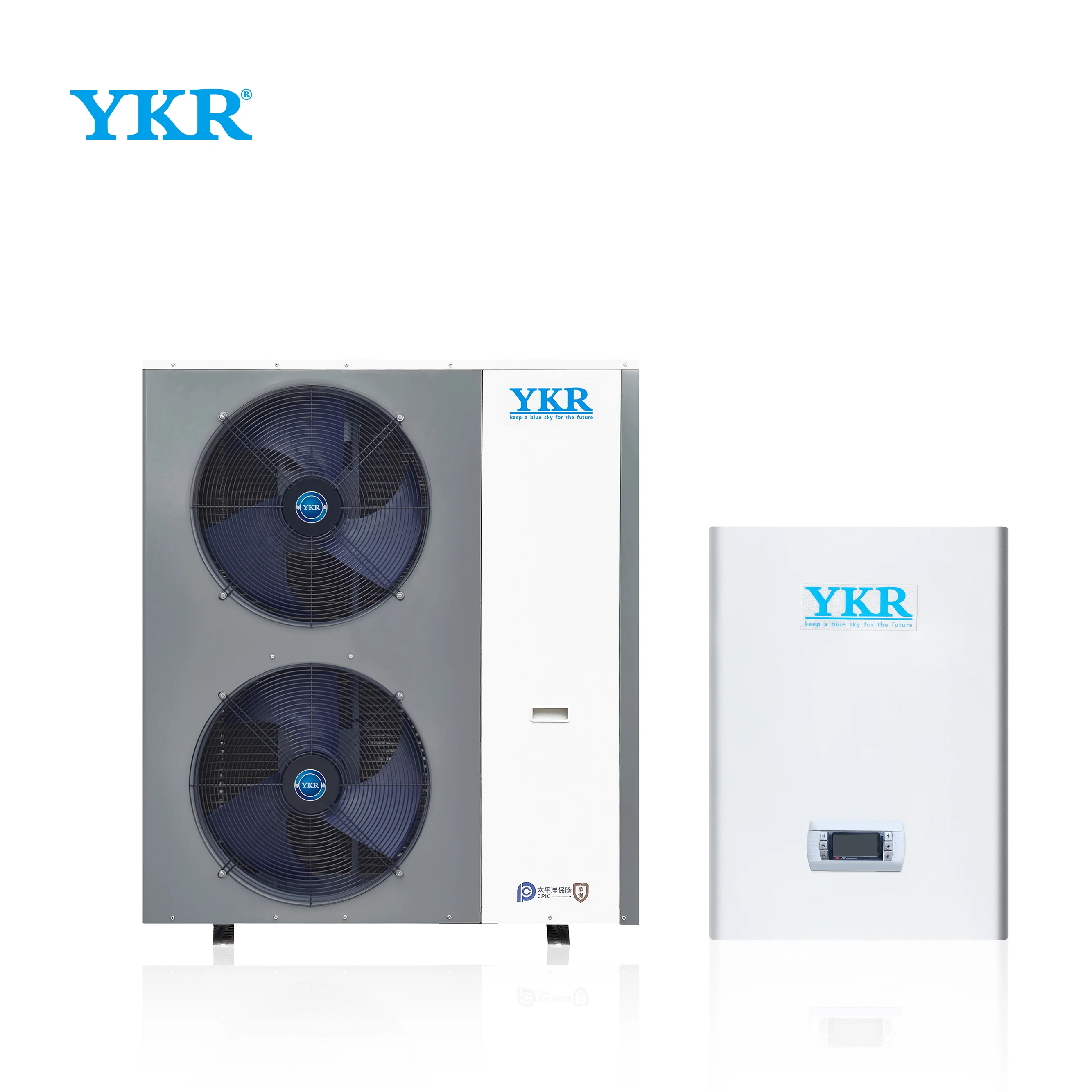 Floor heating/DHW split type inverter air source water heater heat pump thermal heatpump air to water thermopompe with r32/r410a