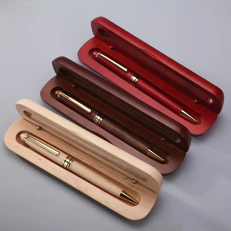 
Stationery & Office Accessories Portable customized logo gift pen set promotion Bamboo Wooden pen with box 