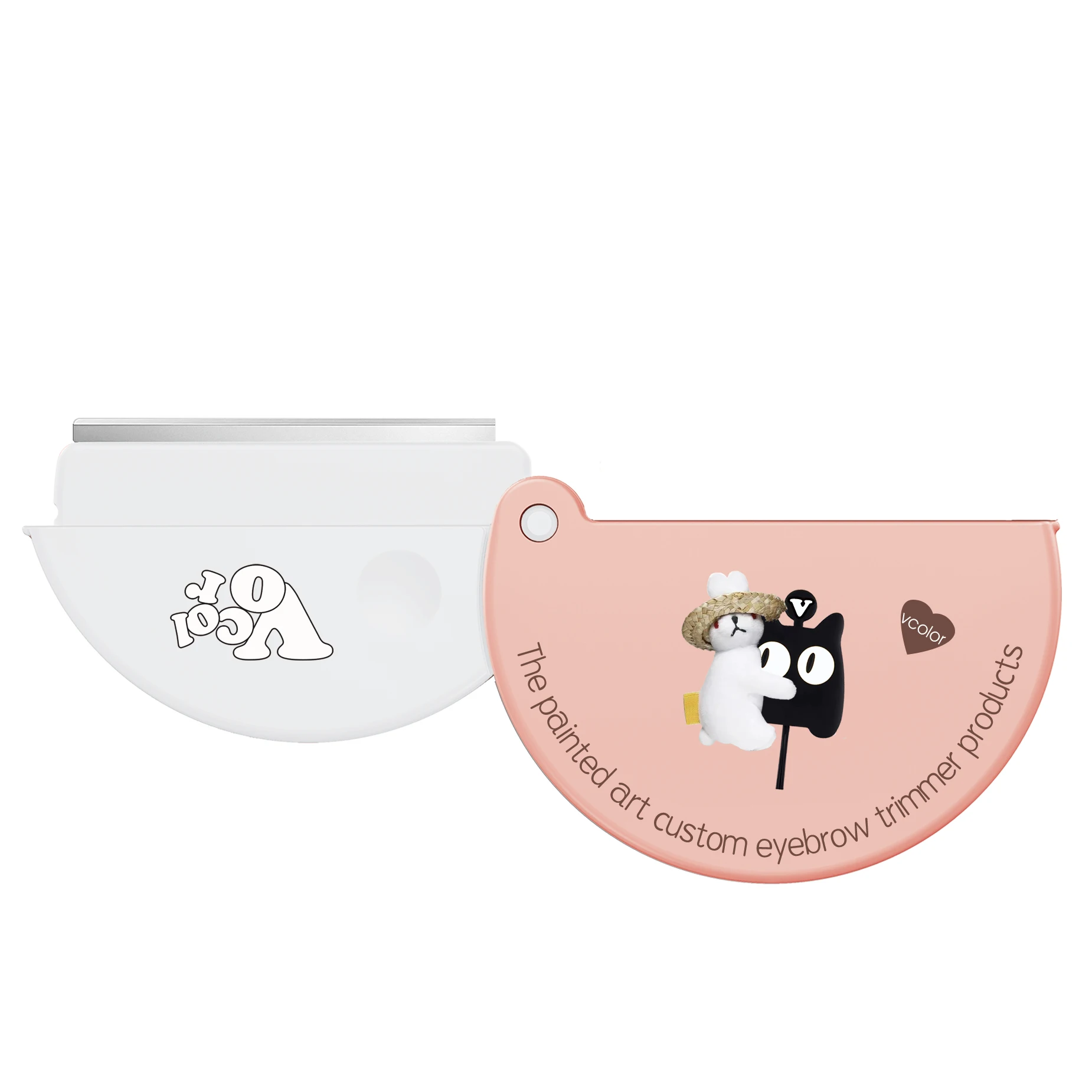 Swing open eyebrow razor shaper stainless steel blade with safety cover Mini eyebrow trimmer