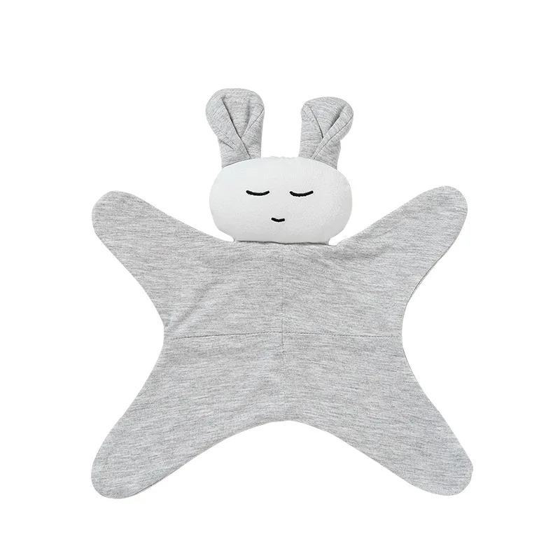Newborn Baby Bamboo Security Blanket Bunny Stuffed Animal Toy Rabbit Soft Toy Plush Comforter for Baby