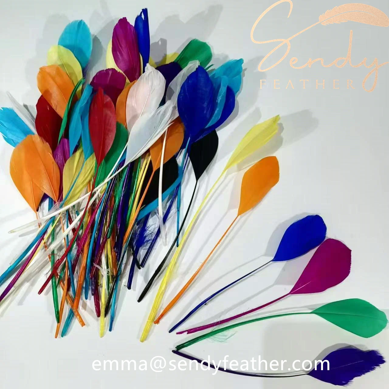 Natural feather goose 4-6' 10-15cm Dyed Stripped goose feathers for costumes hats millinery crafts decor