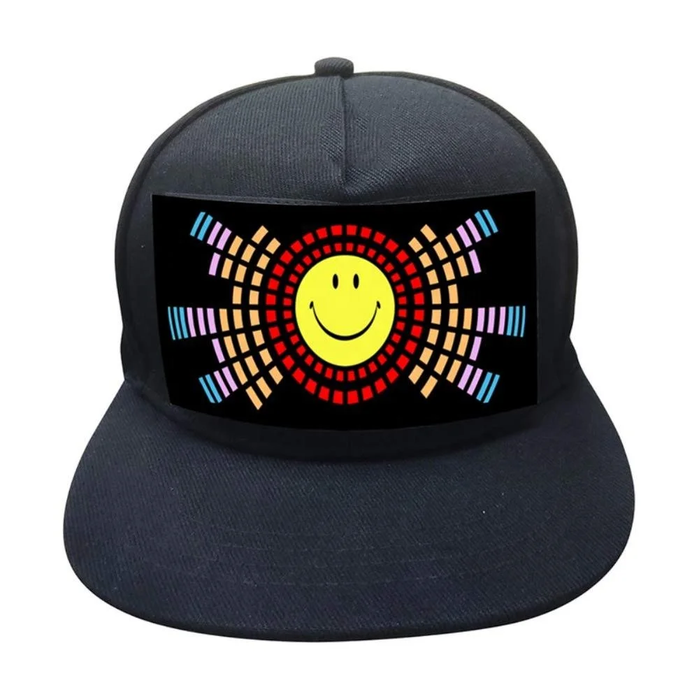 2021 new el hat led neon black hat hip hop hat for halloween party and wedding decor cosplay series caps