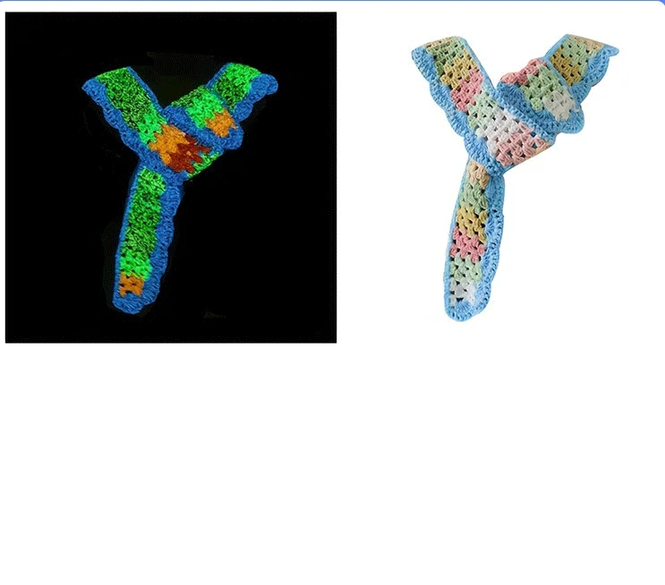 Luminous Crochet Yarn 1mm Luminous Wool Ball Fancy Yarn in the Dark