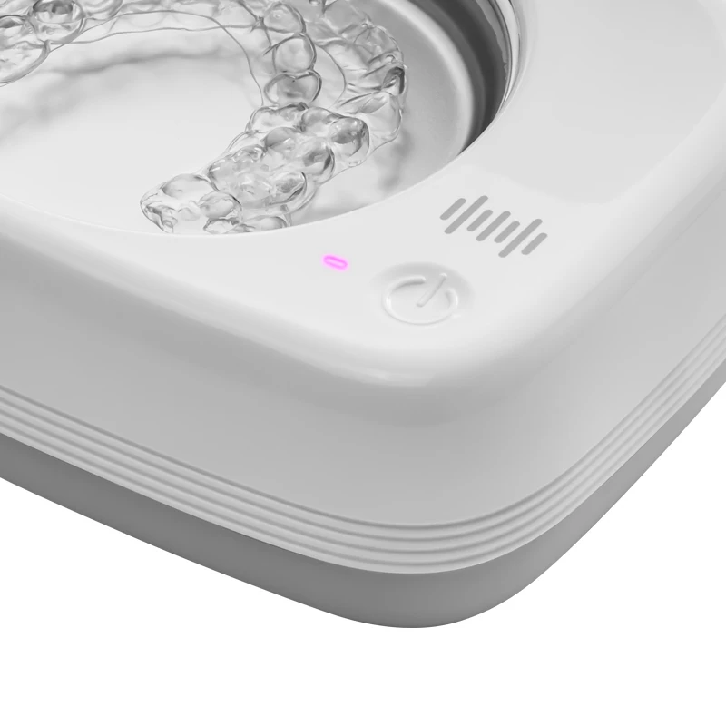 Portable Ultrasonic Retainer Cleaner Sonic Dental Cleaning Pod Cordless Ultrasonic Braces Cleaning  Machine CS08