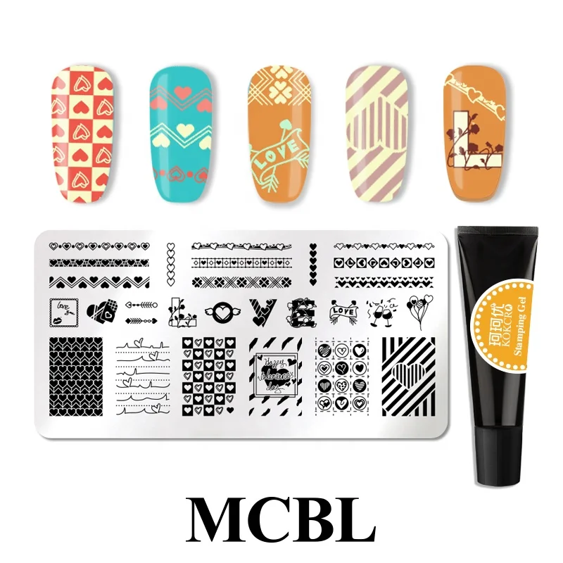 Guangzhou Direct Shipment Manicure Tool Kit with Stainless Steel Nail Stamping Plate and Nail Art Accessories