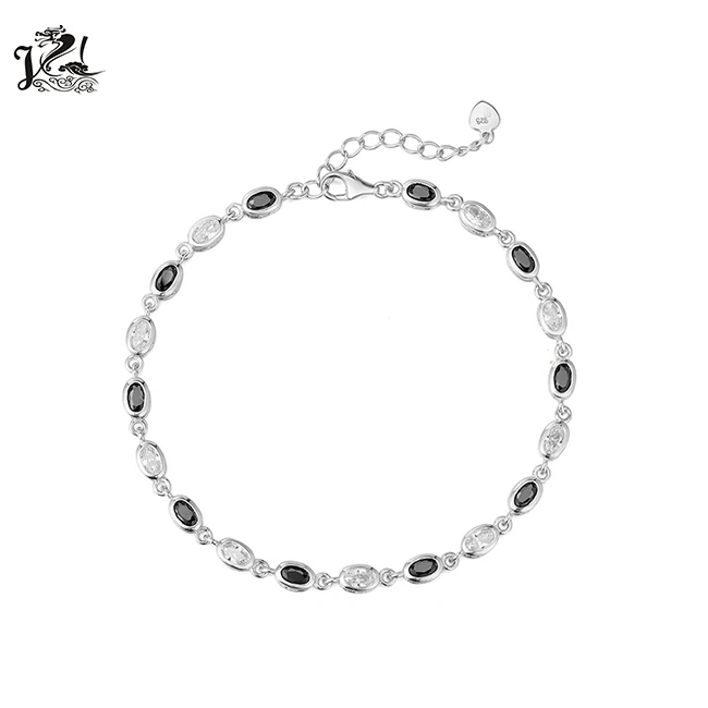 925 sterling silver tennis bracelet jewelry zircon multi colored stone bracelet for women