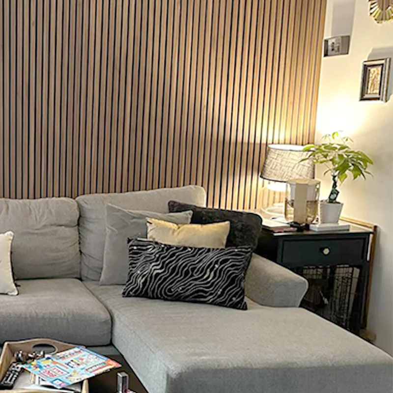 Soundbox Noise Reduction Slat Wall Panel Acoustic Polyester Wooden Felt Acoustic Privacy Panels for Home Studio