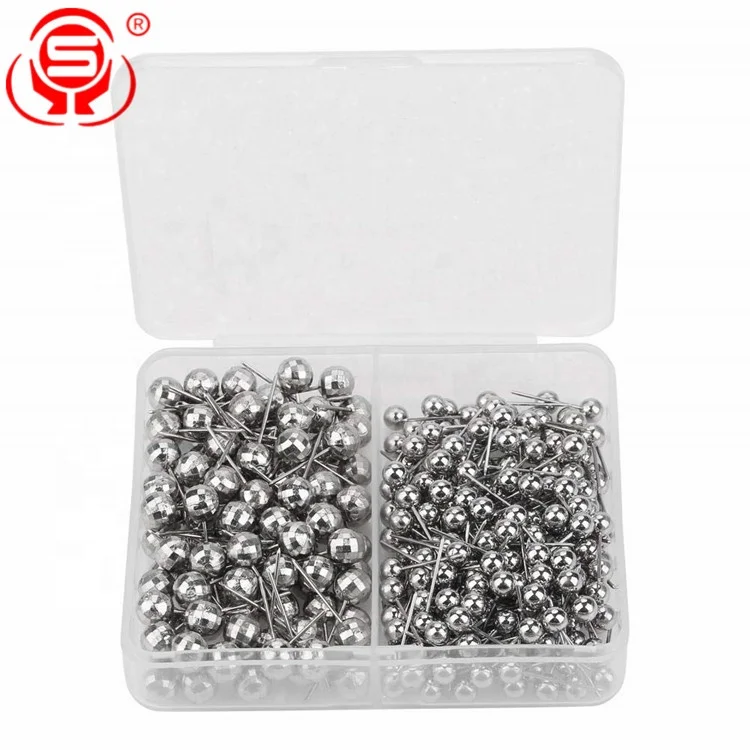 
High Quality Round Silver Plastic Pearl Head Pins Pearl Head Long Straight Sewing Pins for Decoration 