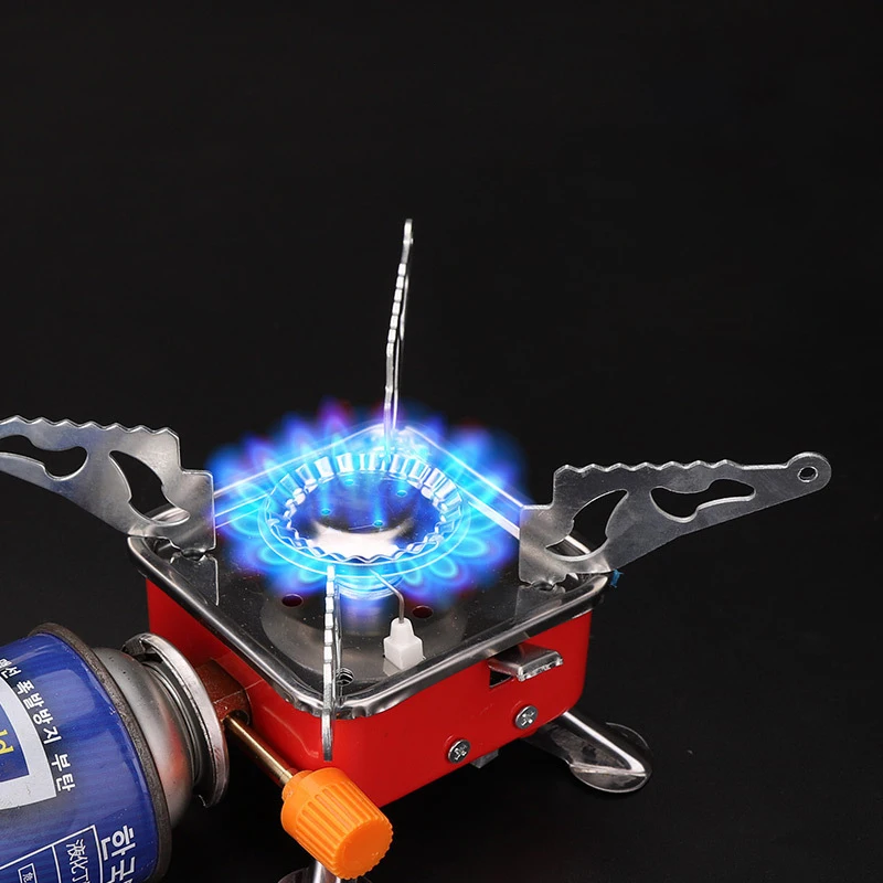 Portable Mini Picnic Stove Windproof Tourist Camping Electric Gas Stove with Manual Application for Butane and Propane Fuel