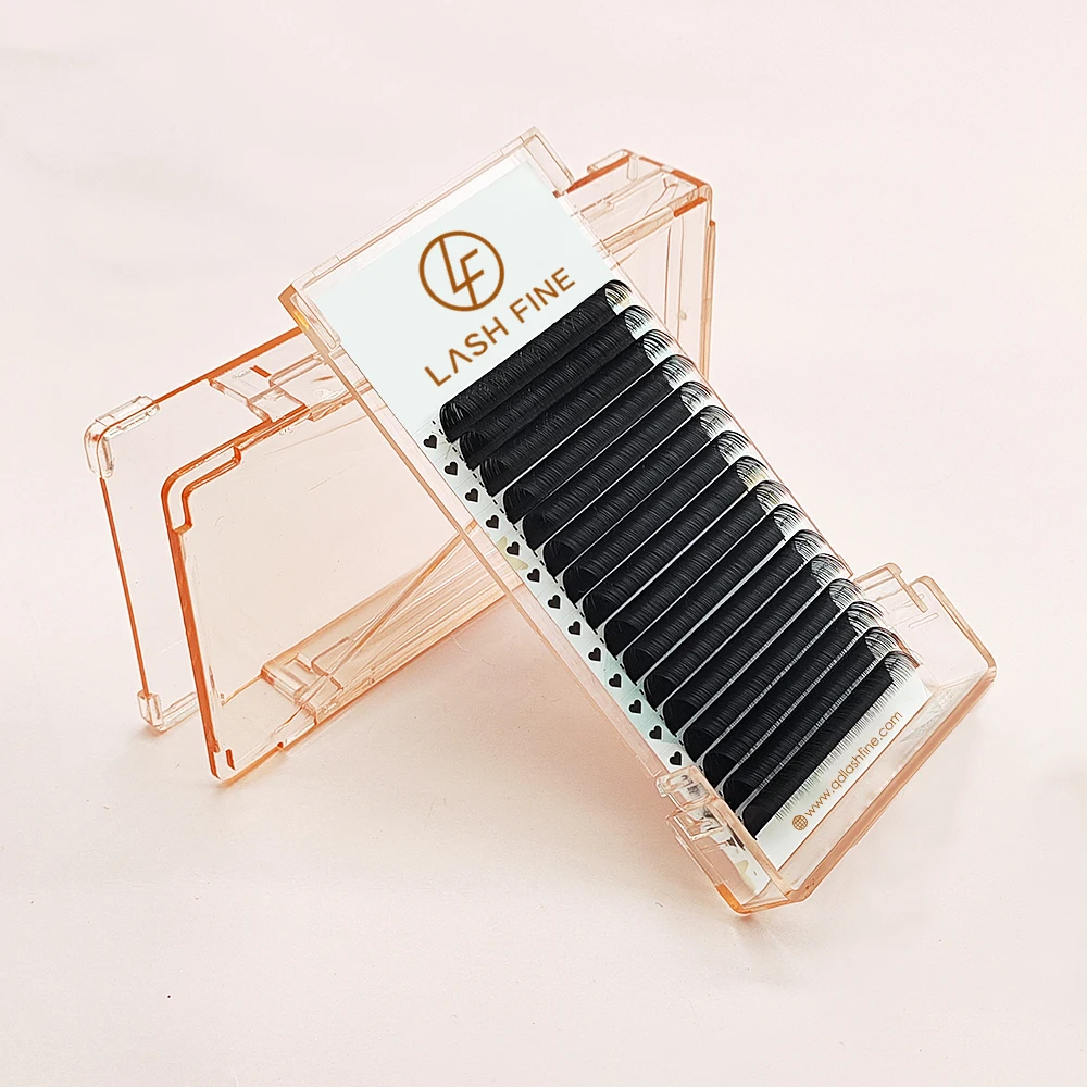 Cruelty free individual volume korea PBT fibre B C D J curl private label mix eyelash extension