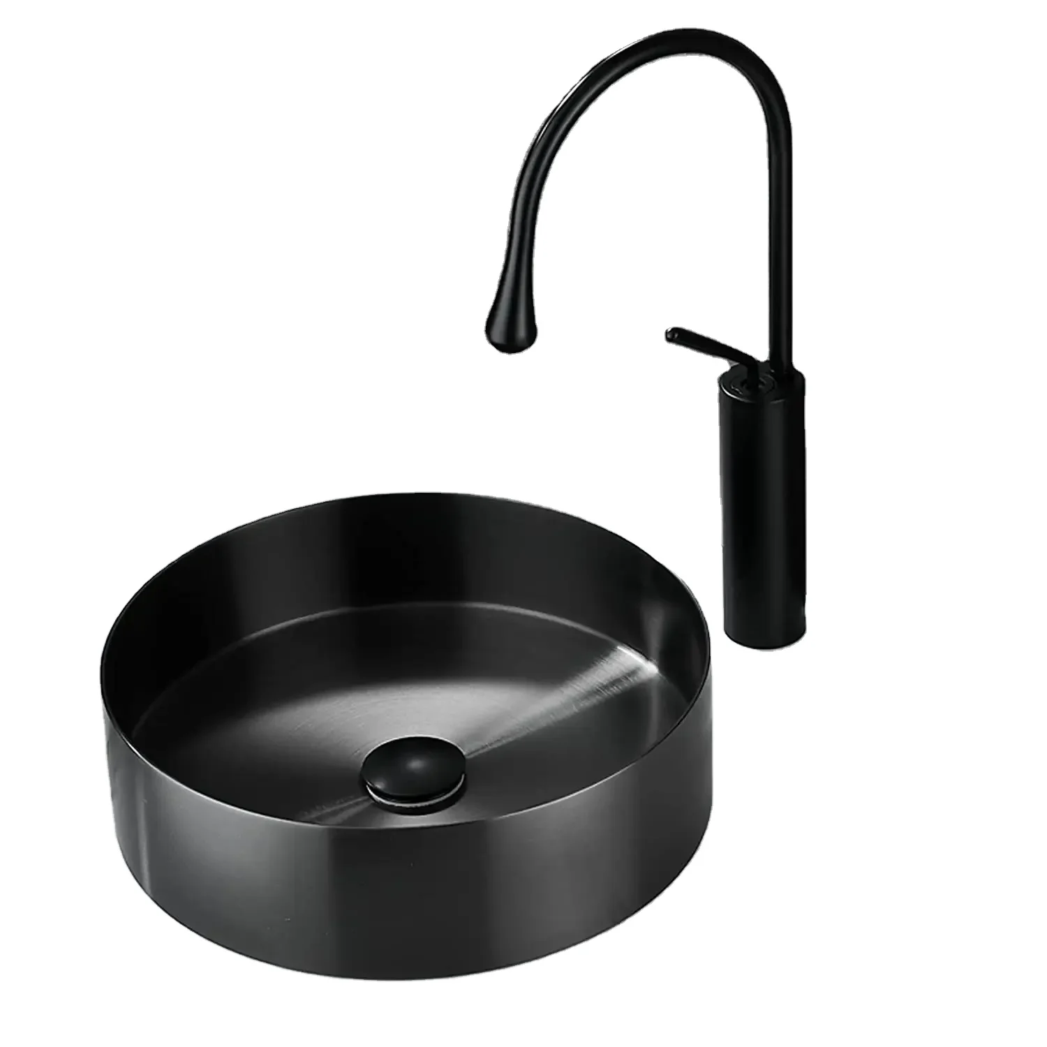 Contemporary Round Design Shape Small Sizes Wash Hand Sink Art Basin Freestanding Kitchen Sink for Bathroom