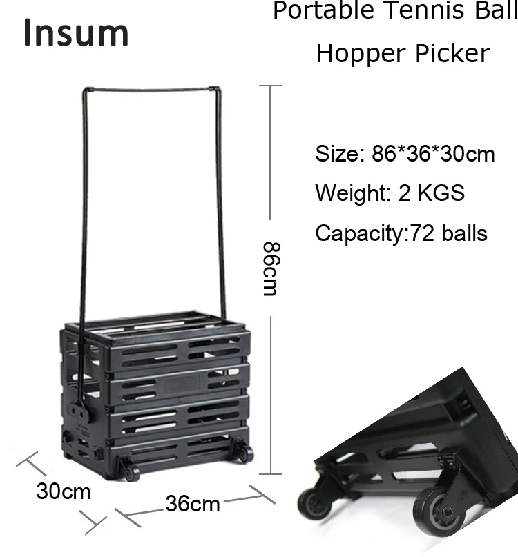 
Tennis Ball Hopper Holds 80 Balls Durable and Lightweight 