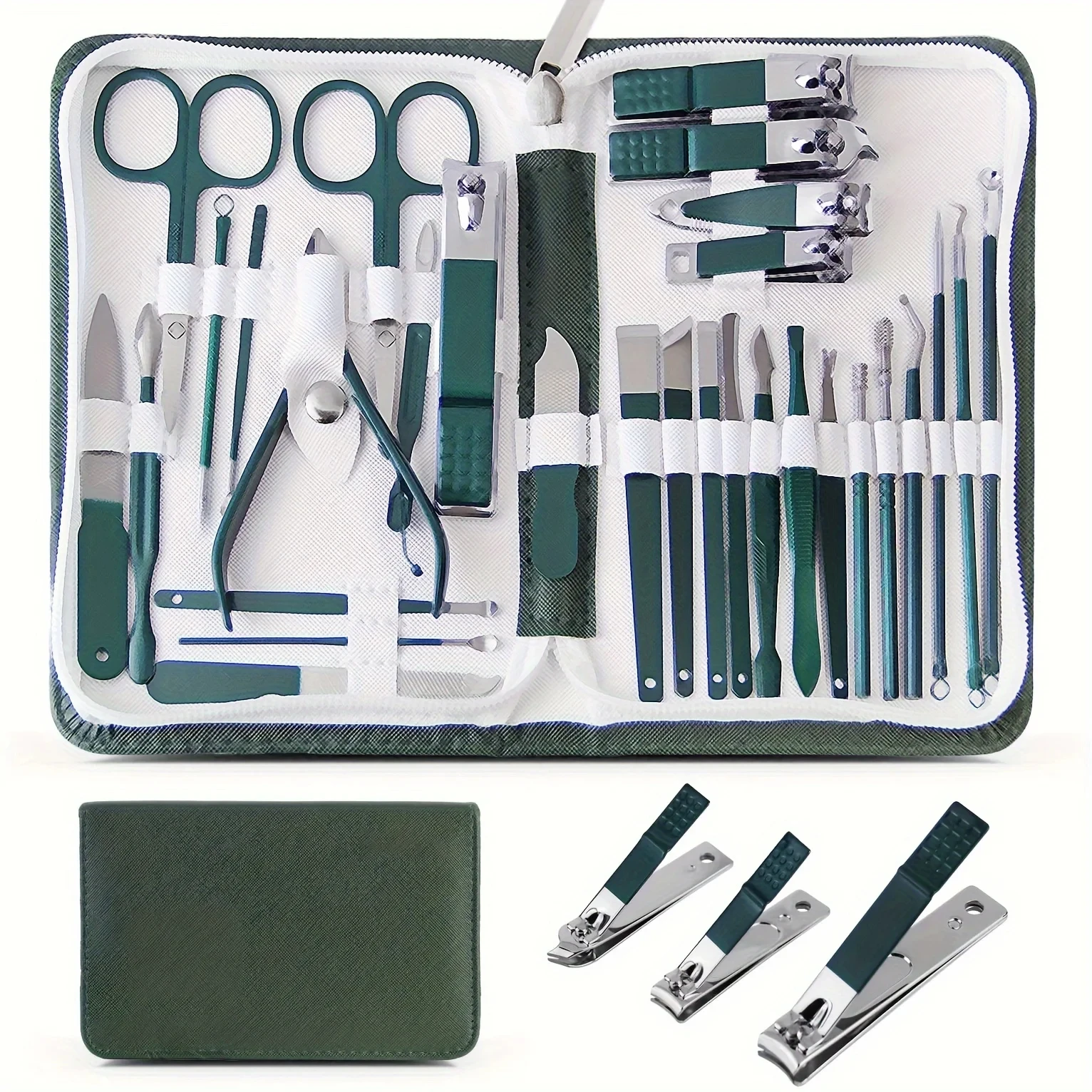 Manicure Set 30 In 1 Full Function Kit Professional Stainless Steel Pedicure Sets With Leather Portable Case Idea Gift