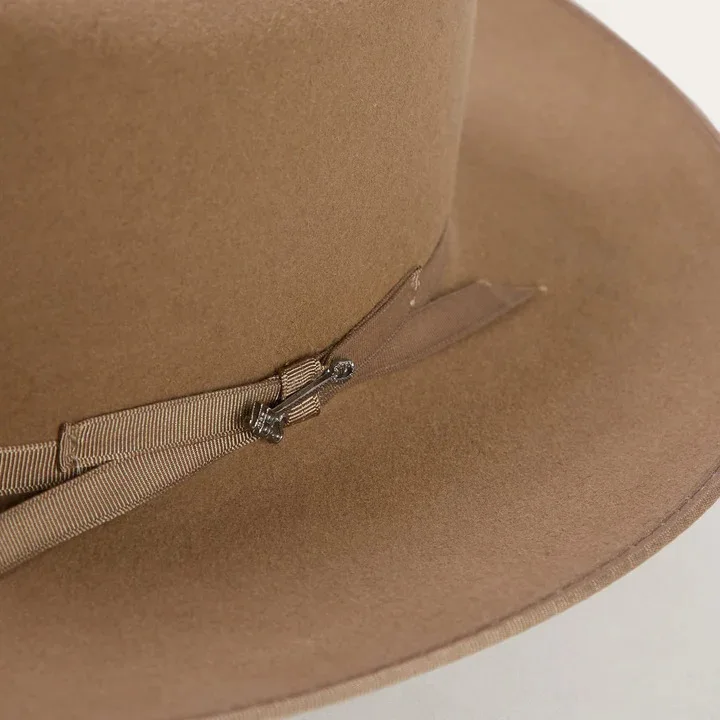 Wholesale Custom Size Vintage Female Unisex Cowboy Felt Hat Wholesale Wide Brim 100% Wool Felt Fedora Hats Women
