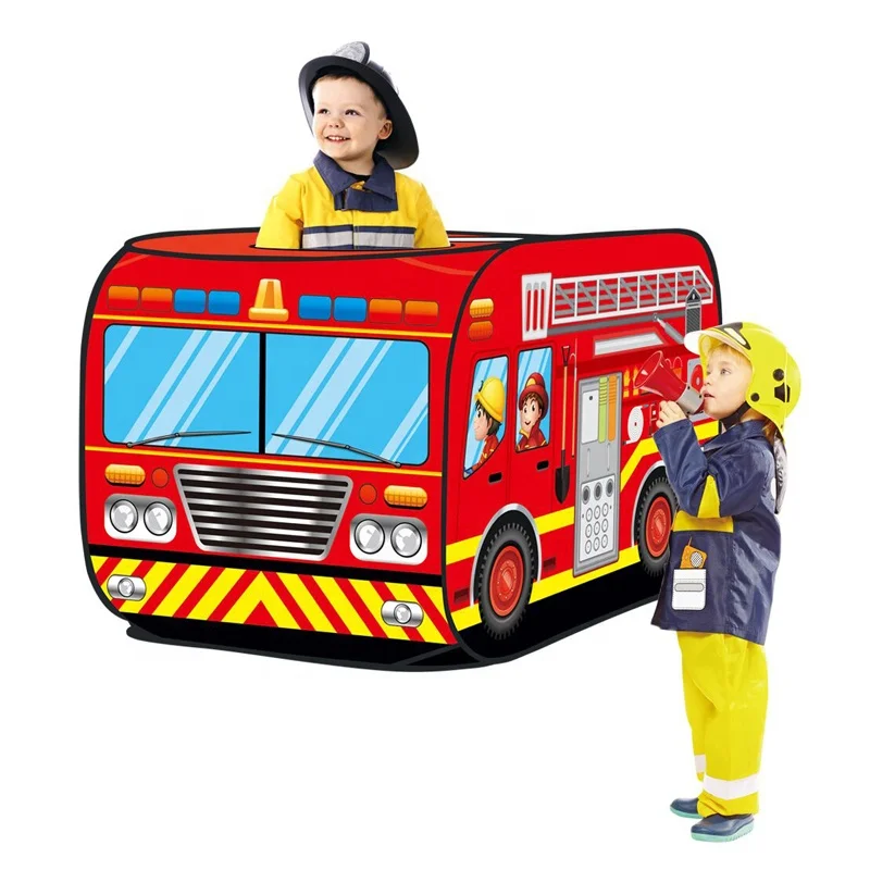 baby play game car tent fire engine design room ball pool portable kid tent car