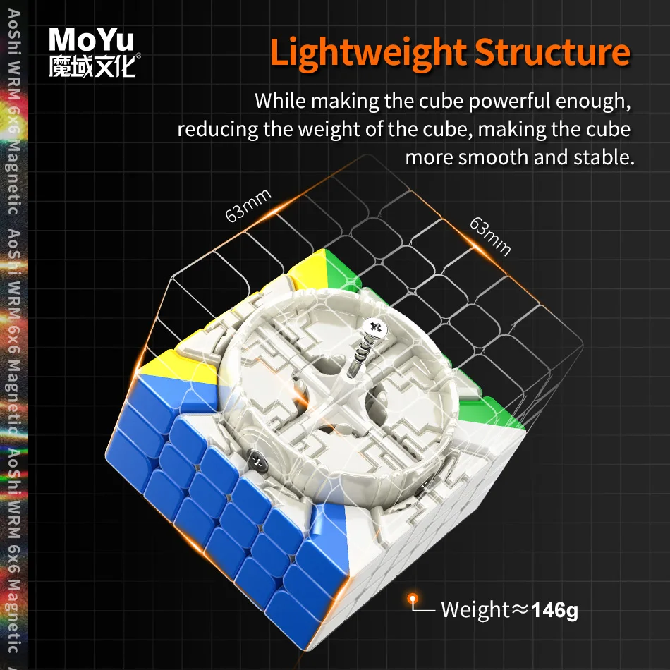 MoYu AoShi WRM 6x6 волшебный куб гладкая интеллектуальная Игрушка развивающая для детей и взрослых профессия высокого качества