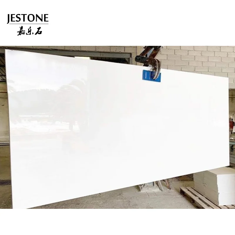 Brand New Pure White Quartzite Artificial Calcatta Low Silica Quartz Stone Slabs For Countertops Golden