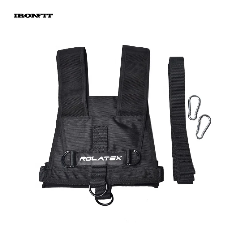 Black Speed Trainer Waist Padded Adjustable Sled Harness With Pull Strap