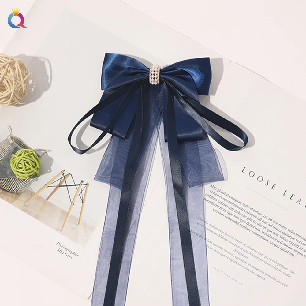 Блестящий бант для волос на заказ рождественские банты для волос красочная лента для длинных волос банты заколки для волос