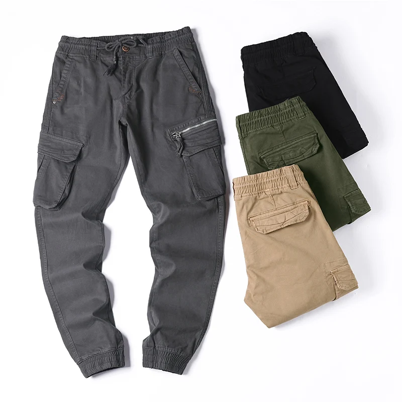 hot sale BAWANGCHENG 2023 man fashion casual elastic waist tactical sports joggers pants  outdoor  plus size cargo pants