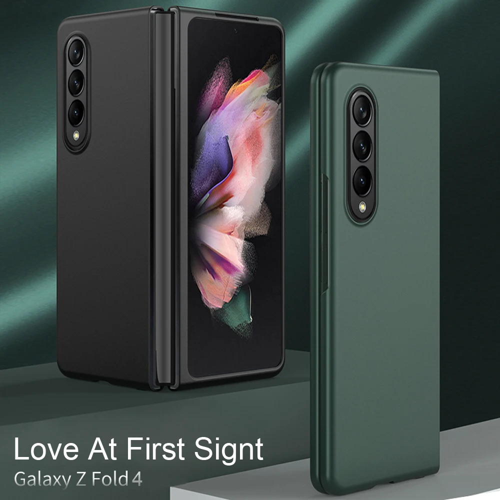 Original GKK Luxury Tempered Glass Leather Case For Sam-Sung Galaxy Z Fold 4 Full Protection Z Fold 3 Magnetic Stand Hard Cover