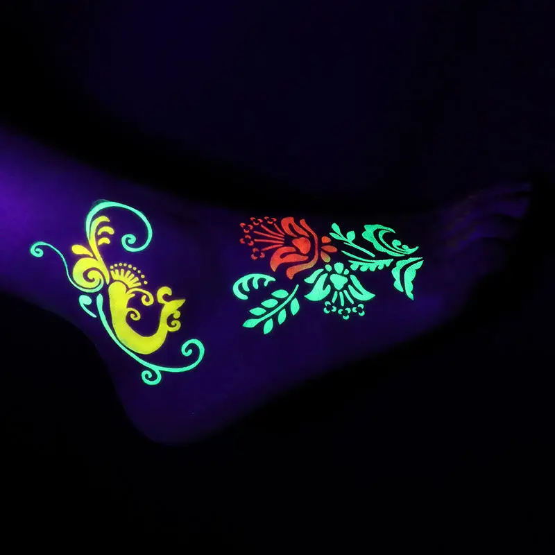 Private label stencil oem tattoo color maker self adhesive henna foot DIY tattoo stencil