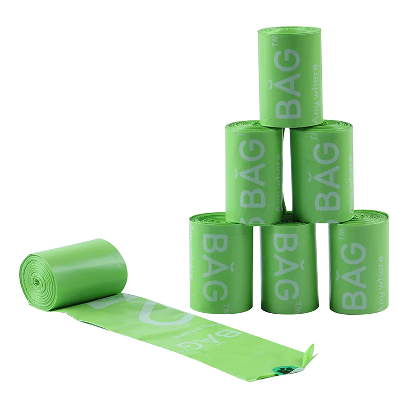 Eco Friendly fully biodegradable dog waste bag compostable dog cat poop bag(AD276)