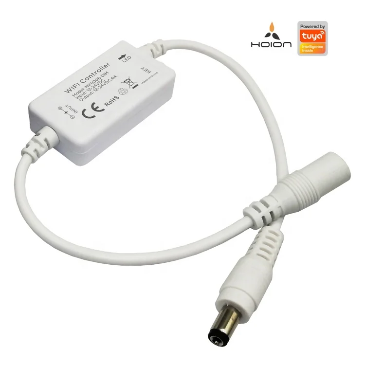 MINI006 TUYA WIFI Controller Smart 2.4G Wireless Synchronous Control DC12-24V Mini Single Color WIFI LED Dimmer for Tuya App