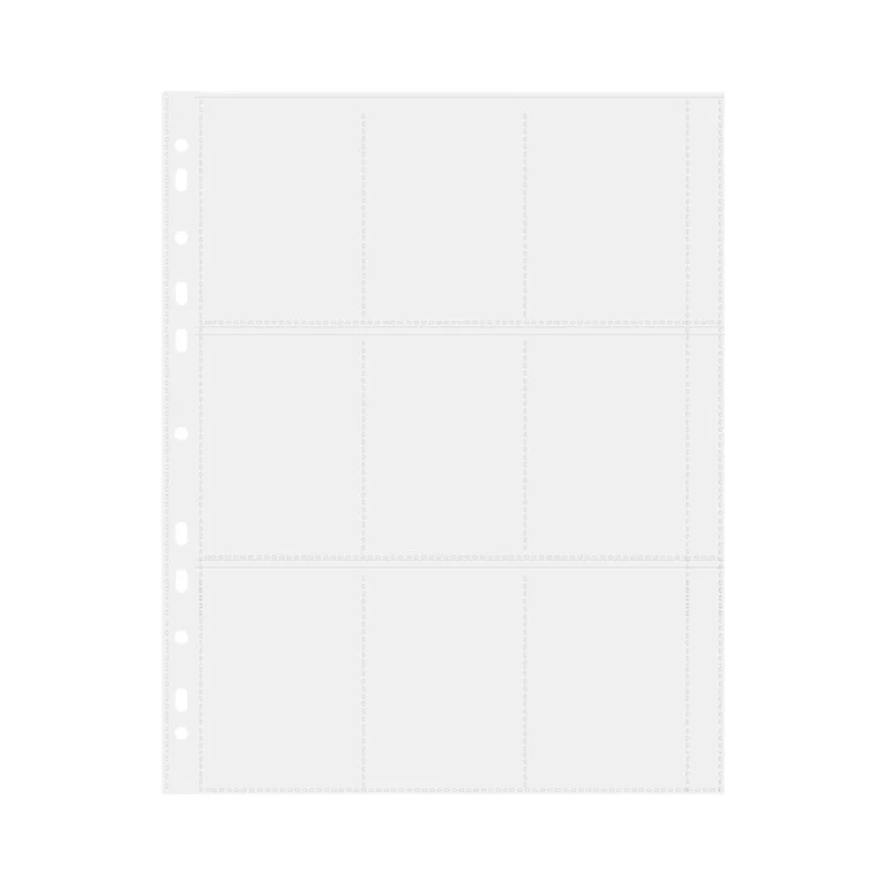 Archivalpro25 Sheets 4 pockets 9 pockets pp clear 7  ring binder loose leaf trading card album refill photo album inner page