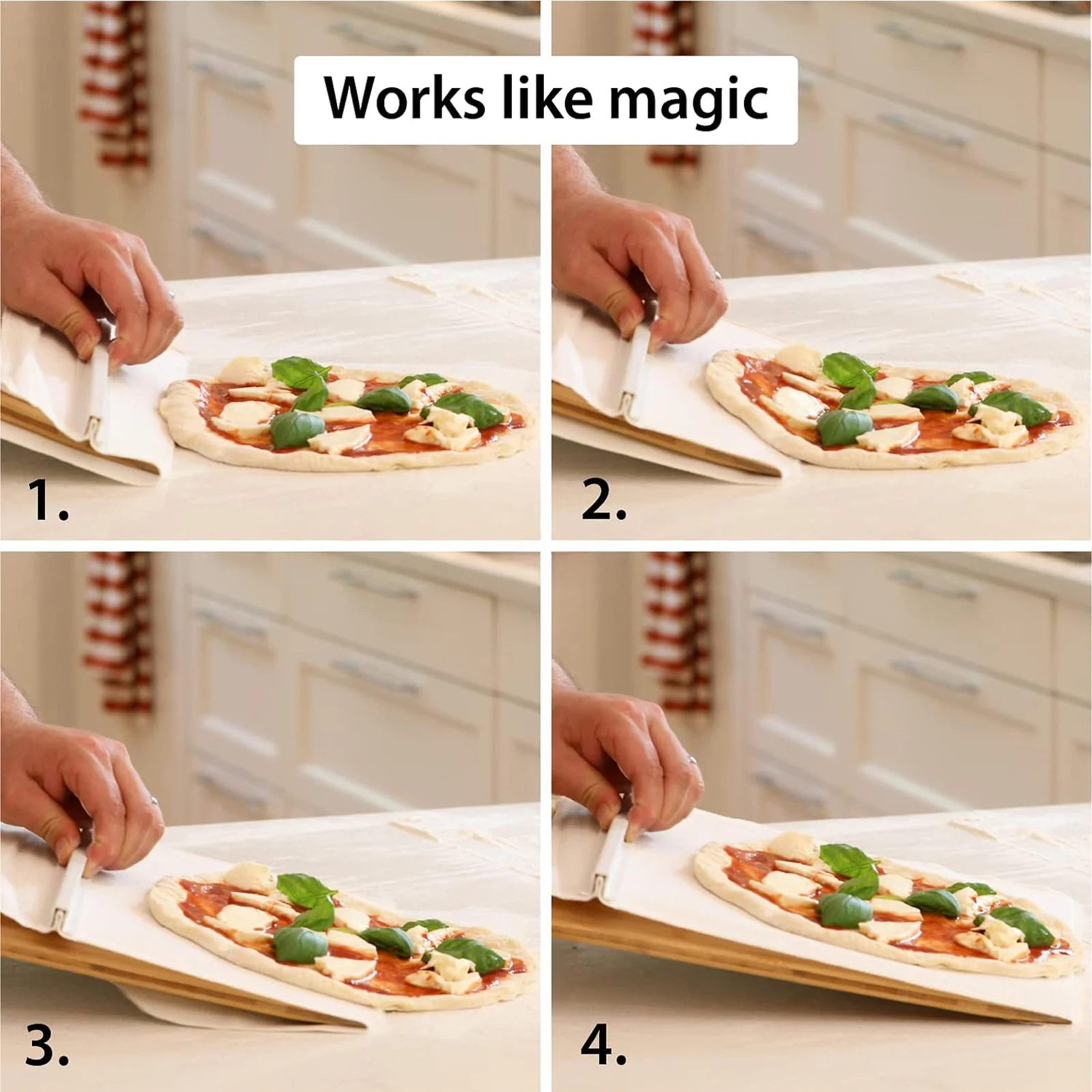 The Pizza Spatula Paddle Peel Slider That Transfers Pizza Perfectly Spatula sliding pizza shovel  peel with Handle